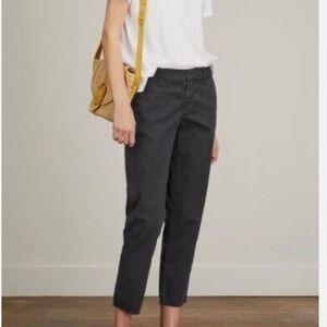 Nili Lotan East Hampton Pants in Carbon (Dark Gray/Off Black) Size 4.